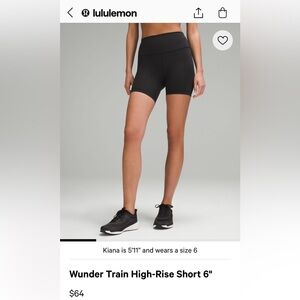 Wunder Train High-Rise Short 6”